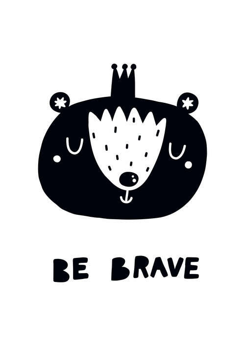 Be Brave Bear Wall Art