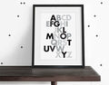 ABC's Black-White-Gray Wall Art