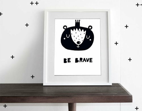 Be Brave Bear Wall Art