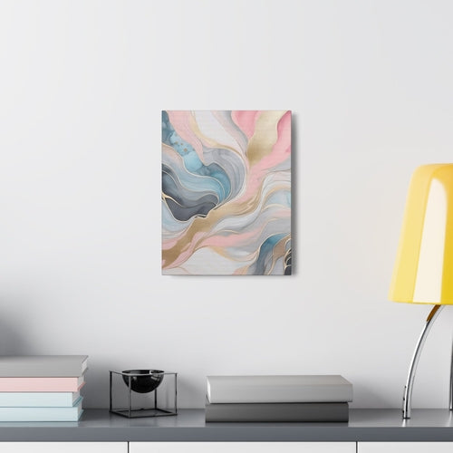Canvas Wall Art Decor - Marble Cloud of Grey Pink Blue 82395