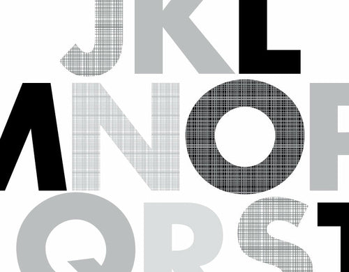 ABC's Black-White-Gray Wall Art