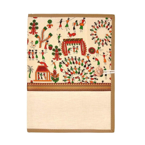 Handcrafted Warli Art Fabric Journal