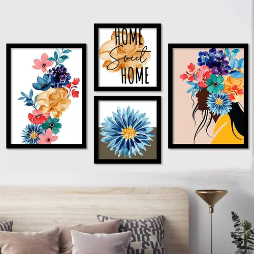 Modern Art Framed Wall Paintings/ Hangings for Living Room / Floral