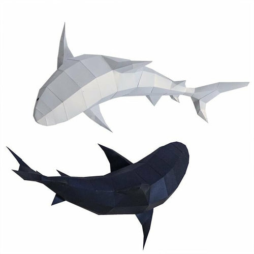 3D Shark Wall Art and Decor (DIY Papercraft)