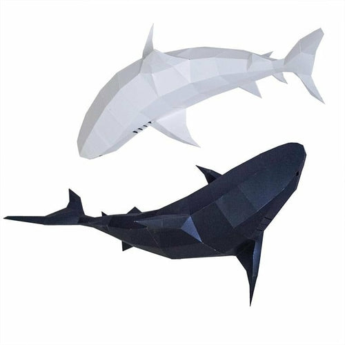 3D Shark Wall Art and Decor (DIY Papercraft)