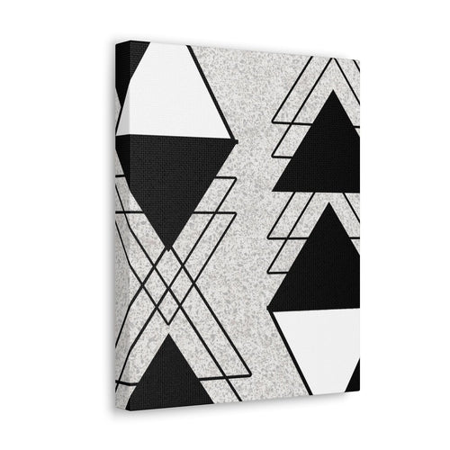 Wall Art Decor - Canvas Print Artwork - Black and White Ash Grey
