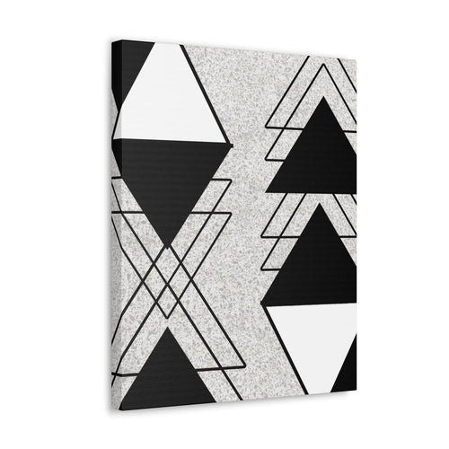 Wall Art Decor - Canvas Print Artwork - Black and White Ash Grey
