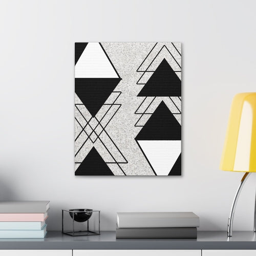 Wall Art Decor - Canvas Print Artwork - Black and White Ash Grey